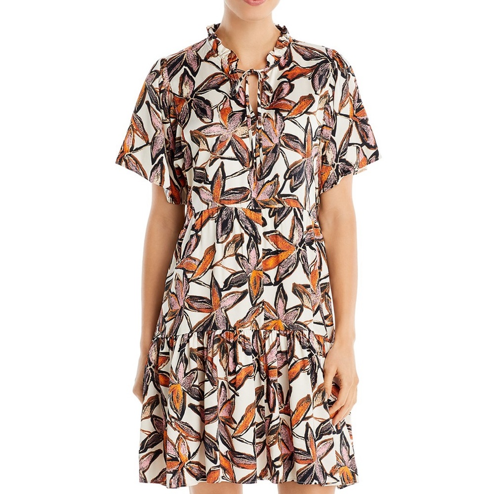 SOLD_Boss Multicolor Floral Long Sleeve Dress